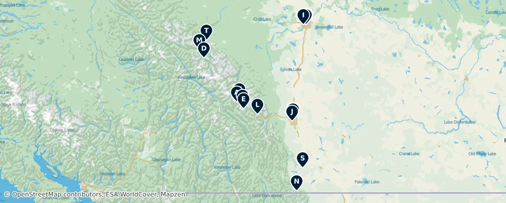 Map of Alberta