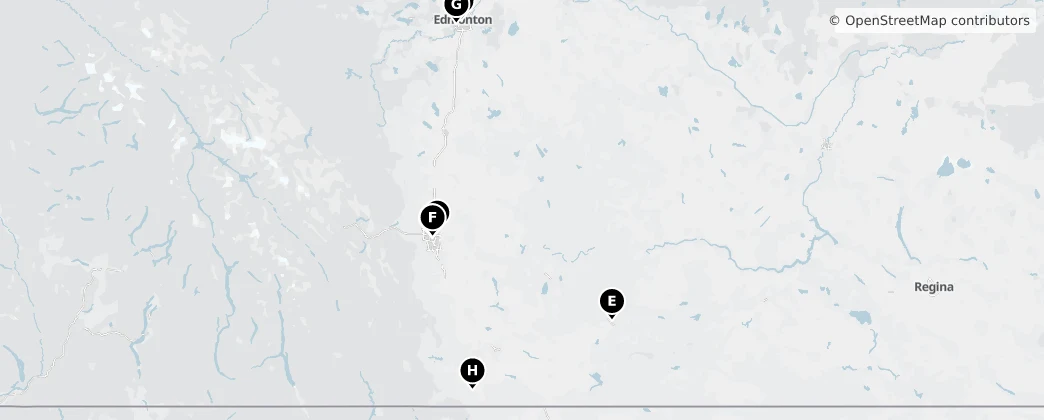 Map of Alberta