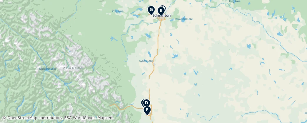 Map of Alberta