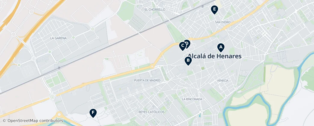 Map of Alcalá de Henares