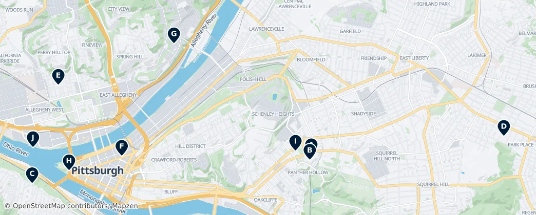 Map of Allegheny