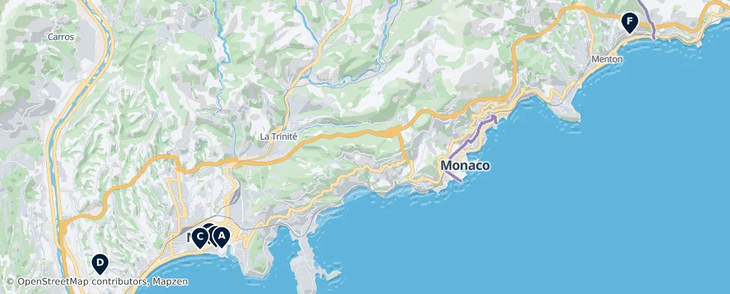 Map of Alpes-Maritimes