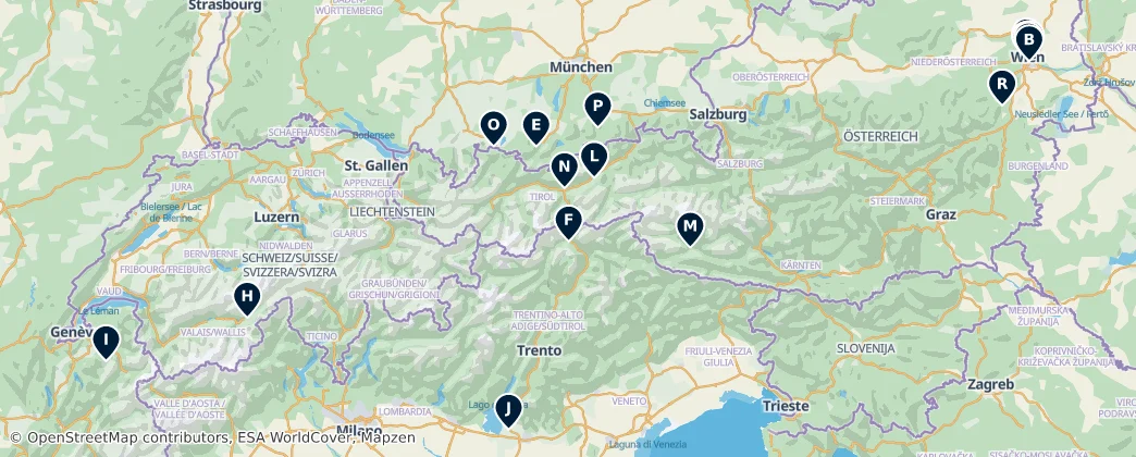Map of Alpy