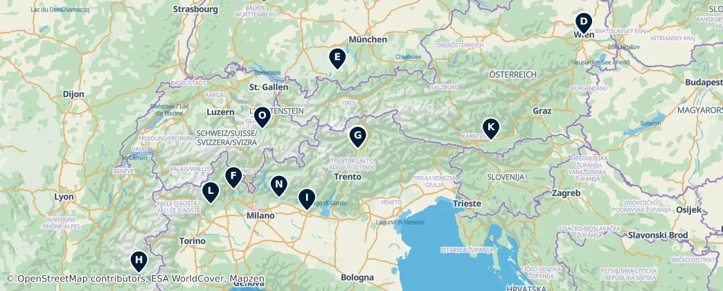 Map of Alpy