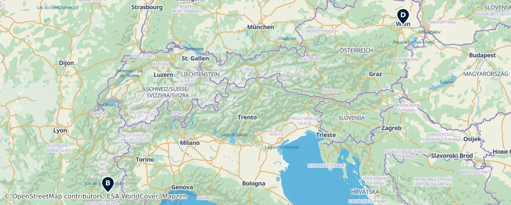 Map of Alpy