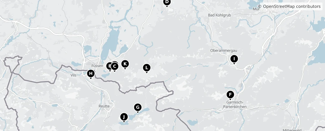 Map of Ammergauské Alpy