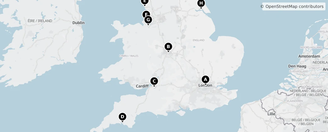 Map of England