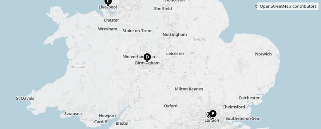 Map of England