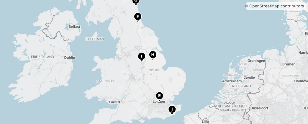 Map of England