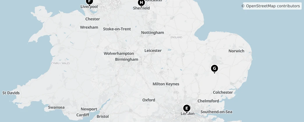 Map of England