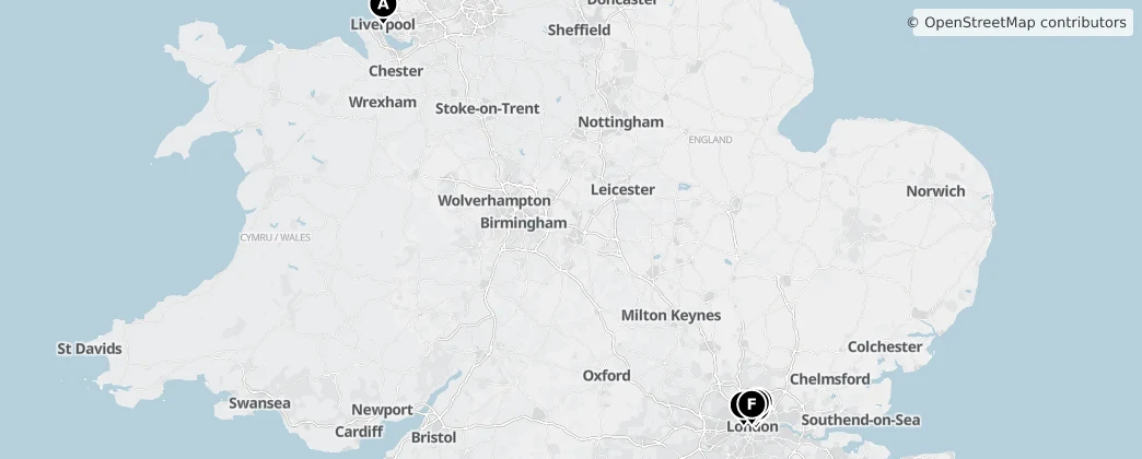 Map of England
