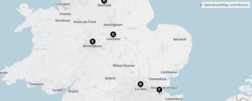 Map of England
