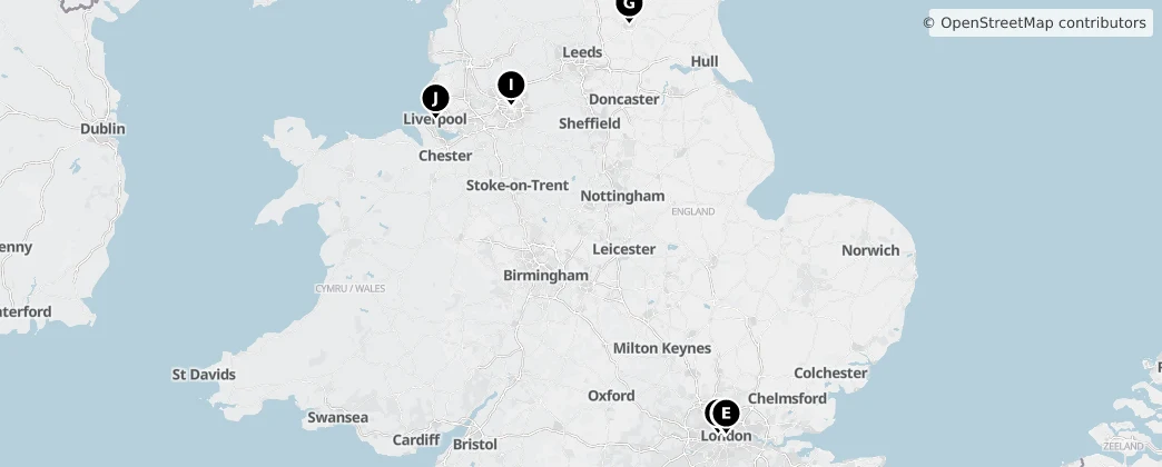 Map of England