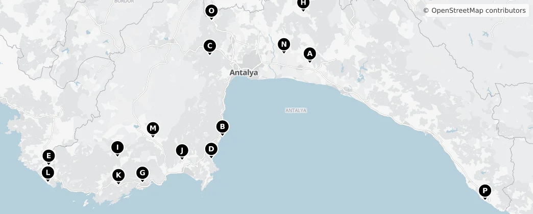 Map of Antalya