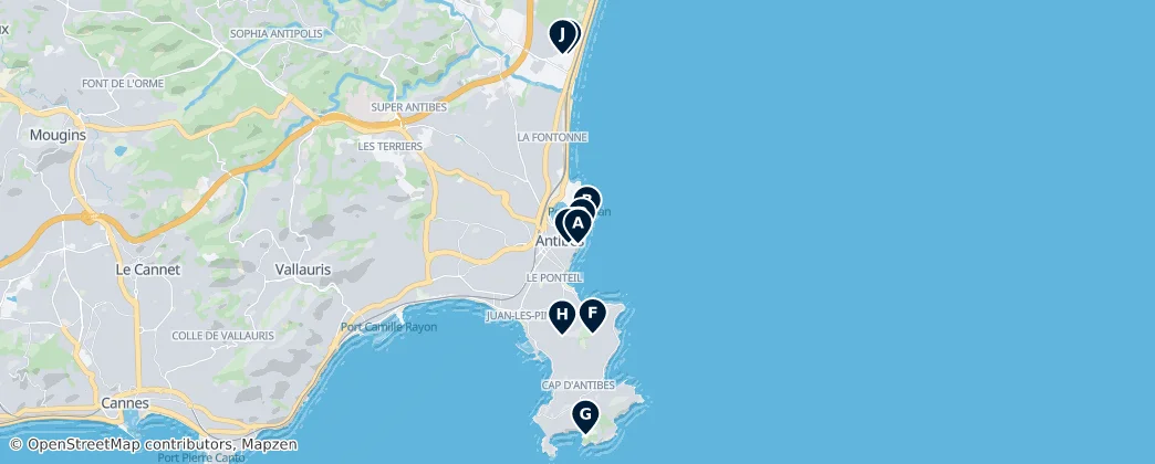 Map of Antibes