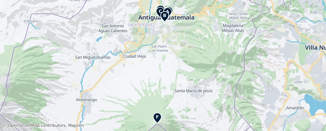 Map of Antigua Guatemala