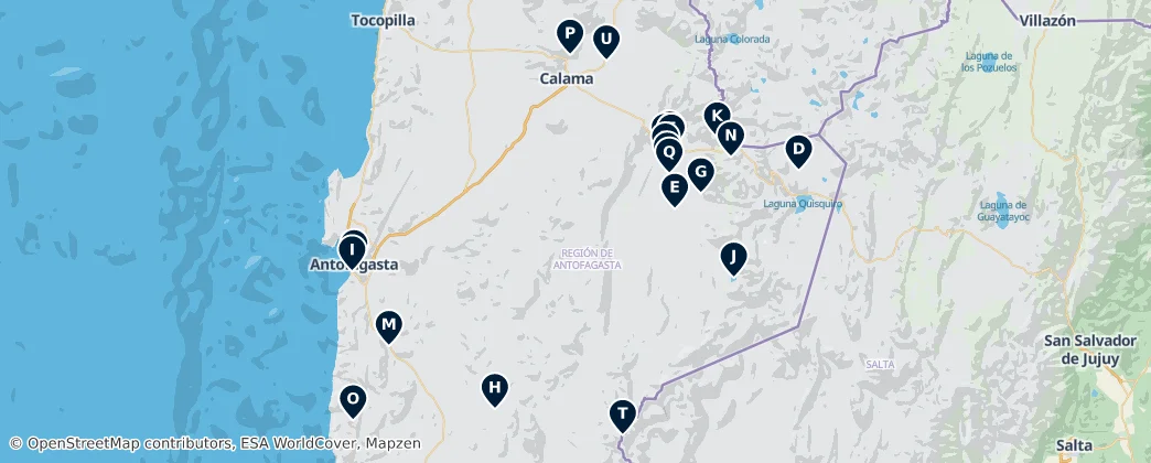 Map of Antofagasta