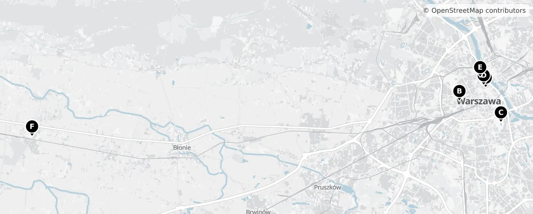 Map of Arcidiecéze varšavská