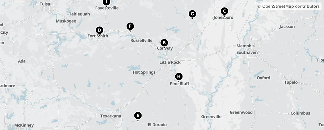 Map of Arkansas