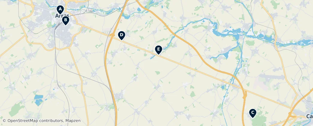 Map of Arrondissement Arras