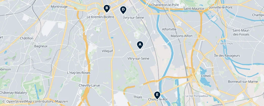 Map of Arrondissement L'Haÿ-les-Roses