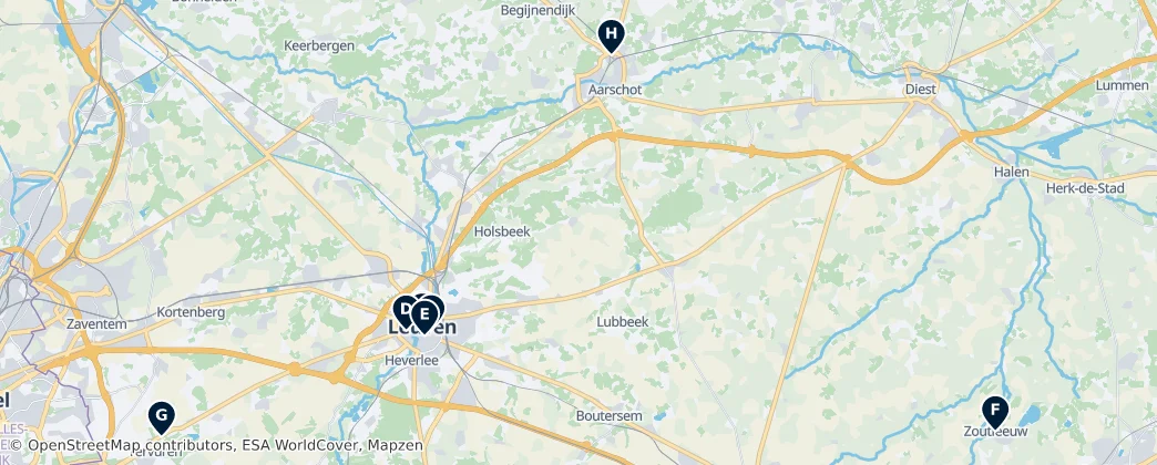 Map of Arrondissement Lovaň