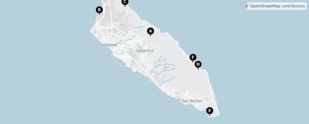 Map of Aruba