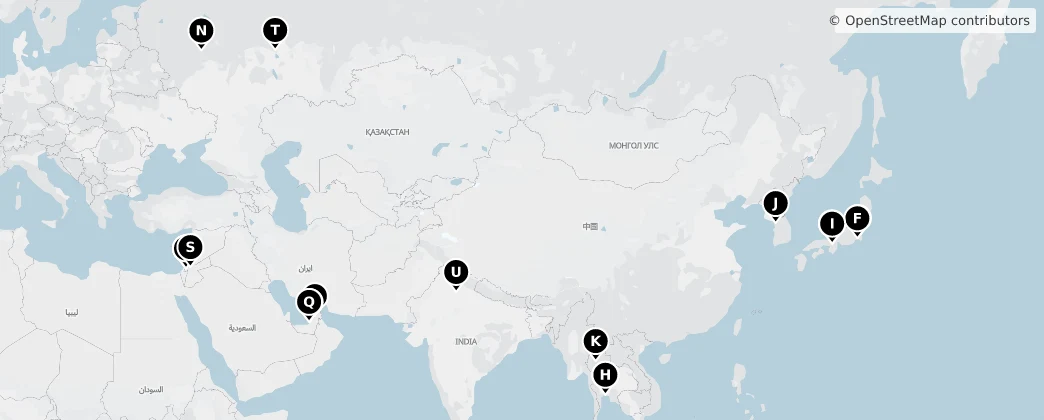 Map of Asie