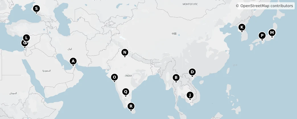Map of Asie