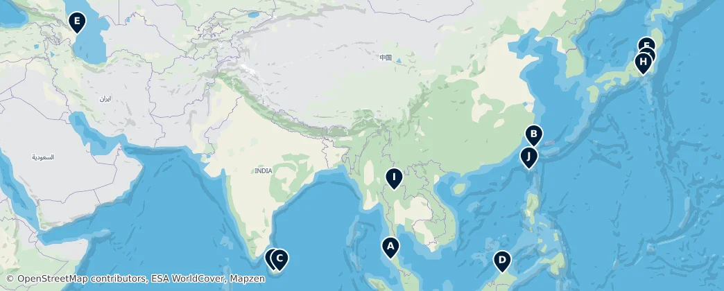 Map of Asie
