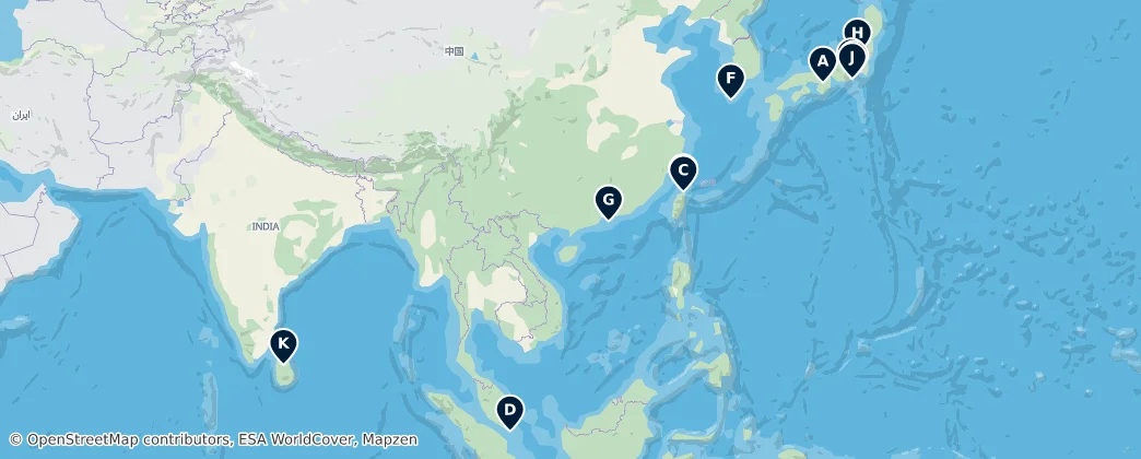 Map of Asie