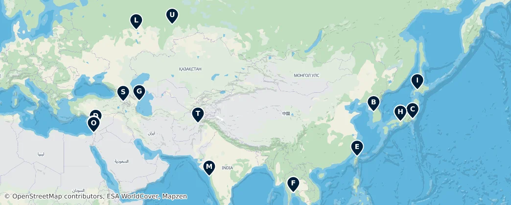 Map of Asie