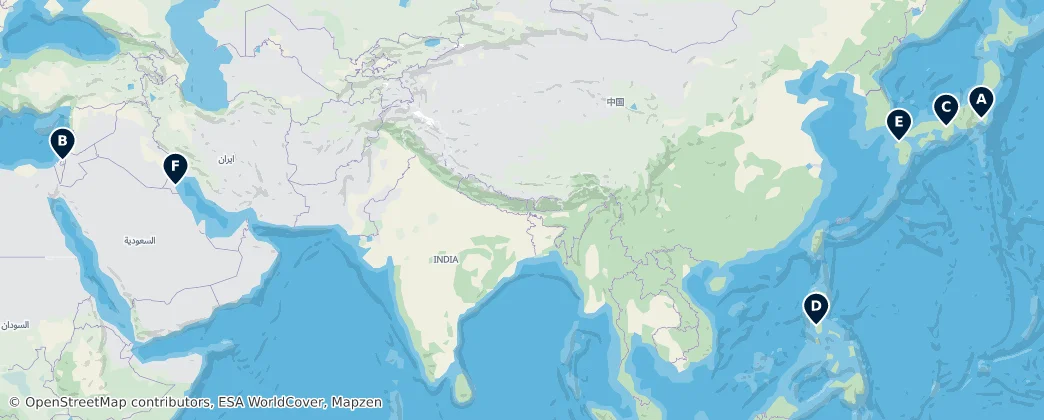 Map of Asie