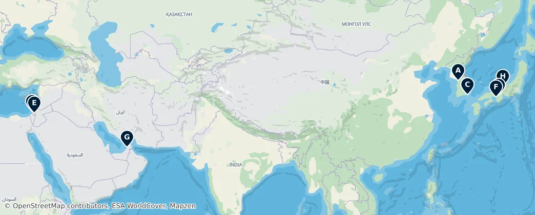 Map of Asie