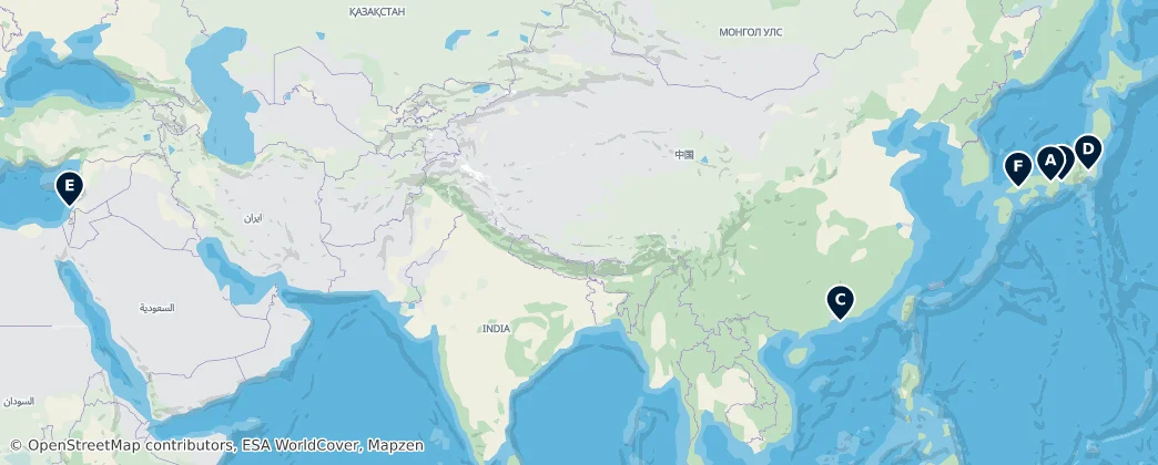Map of Asie
