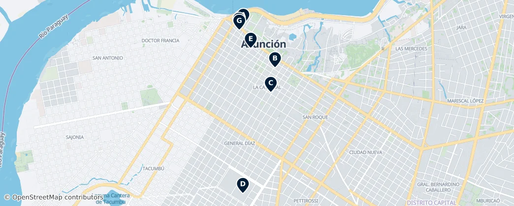 Map of Asunción