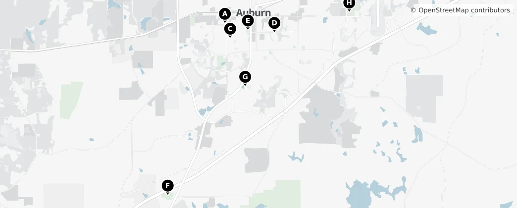 Map of Auburn