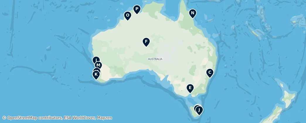 Map of Austrálie