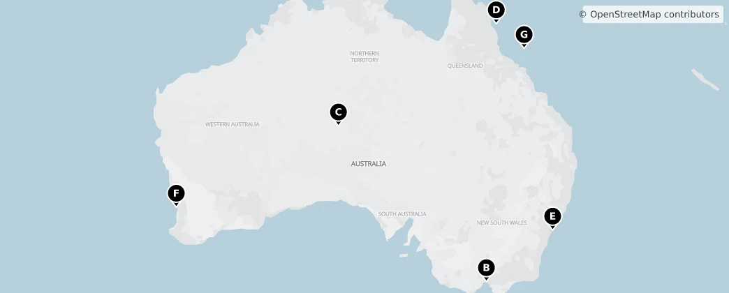 Map of Austrálie