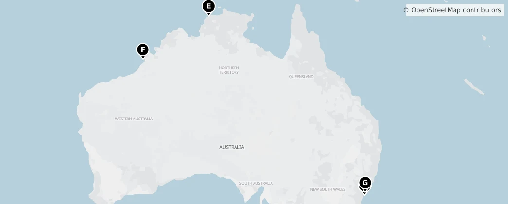 Map of Austrálie