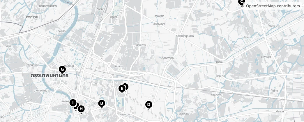 Map of Bangkok