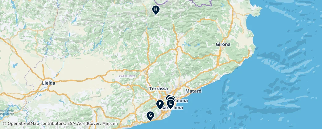Map of Provincie Barcelona