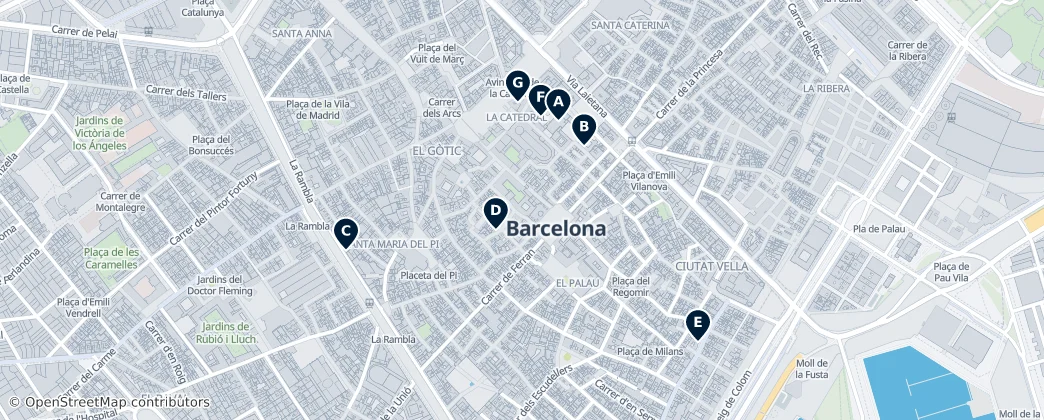 Map of Barri Gòtic