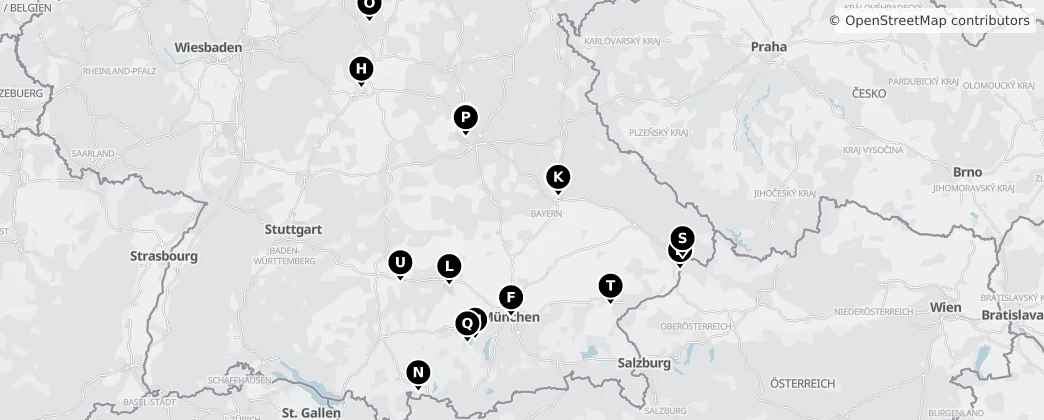 Map of Bavorsko