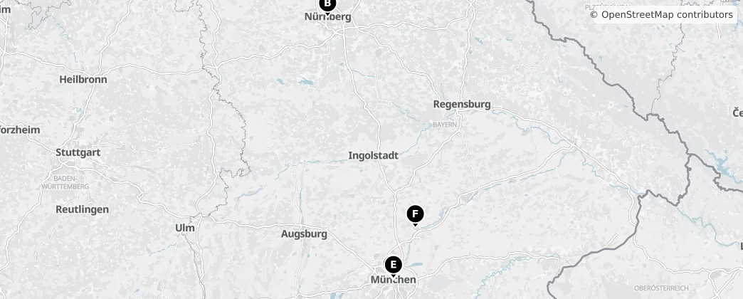 Map of Bavorsko