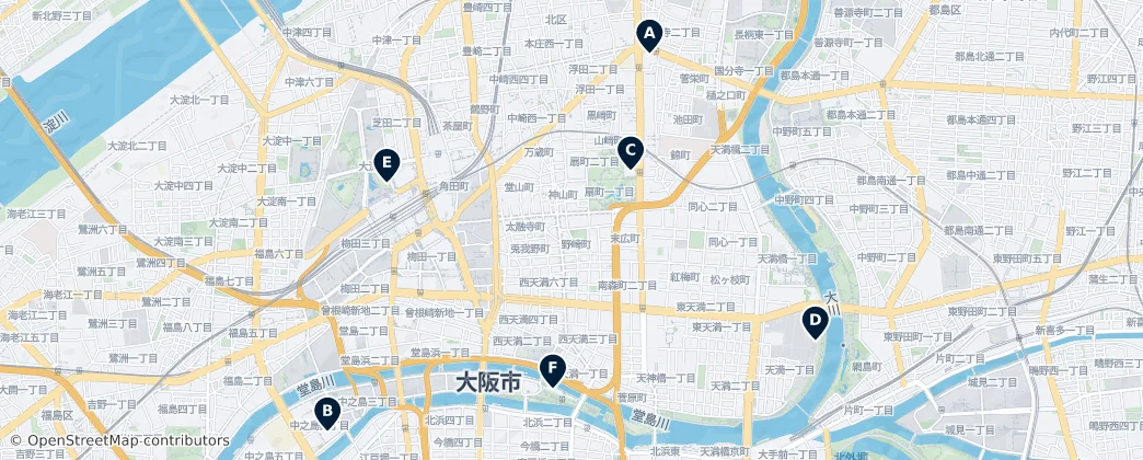 Map of Kita Ward