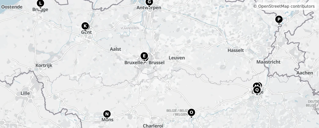 Map of Belgie