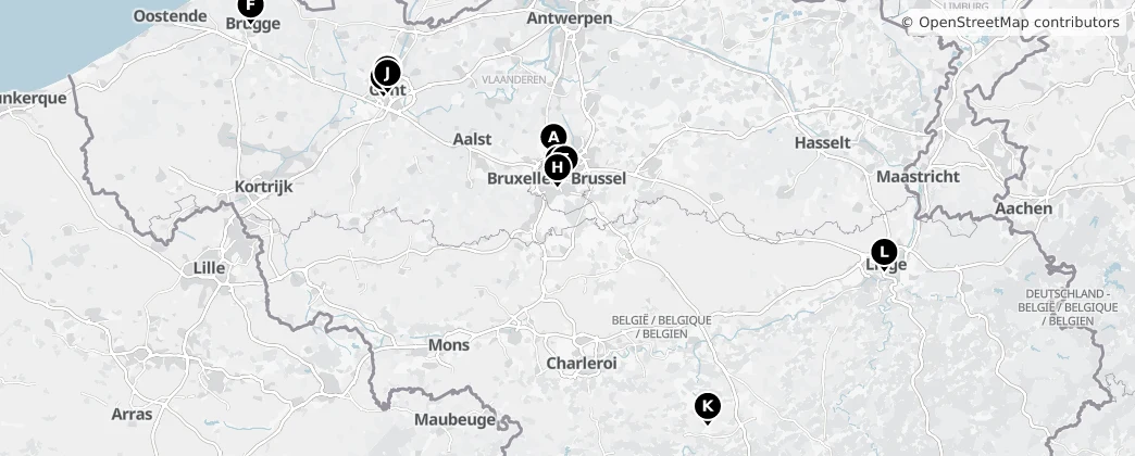 Map of Belgie