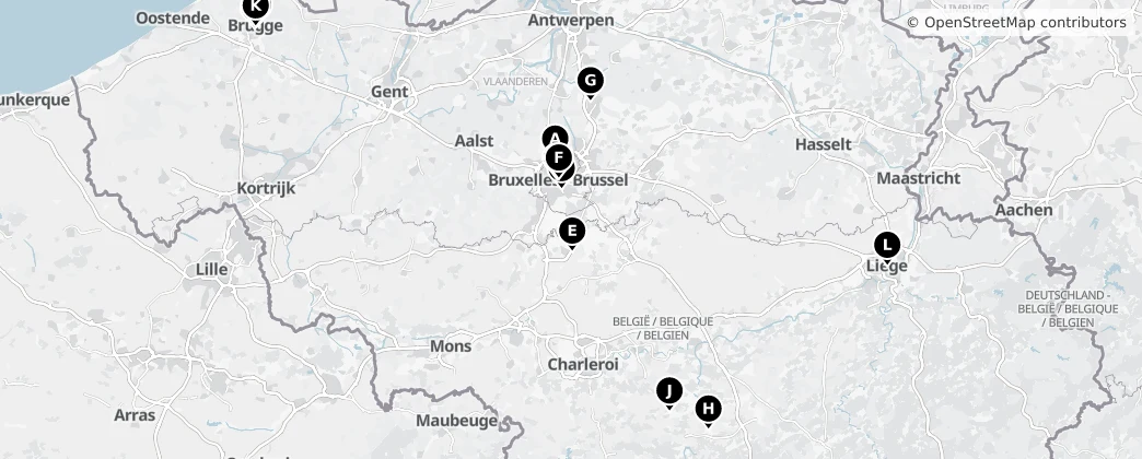 Map of Belgie