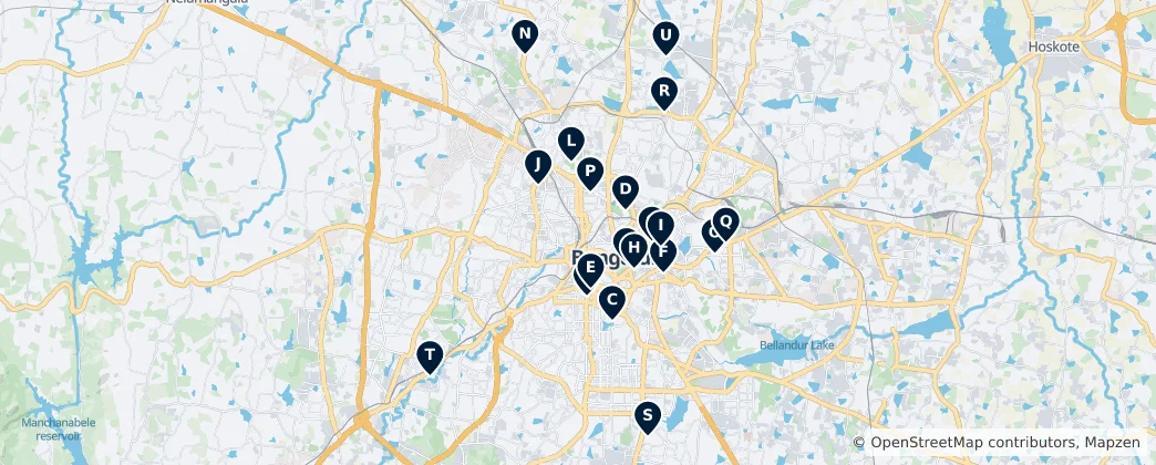 Map of Bengalúru